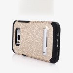 Wholesale Samsung Galaxy S8 Plus Pixel Armor Hybrid Kickstand Case (Rose Gold)